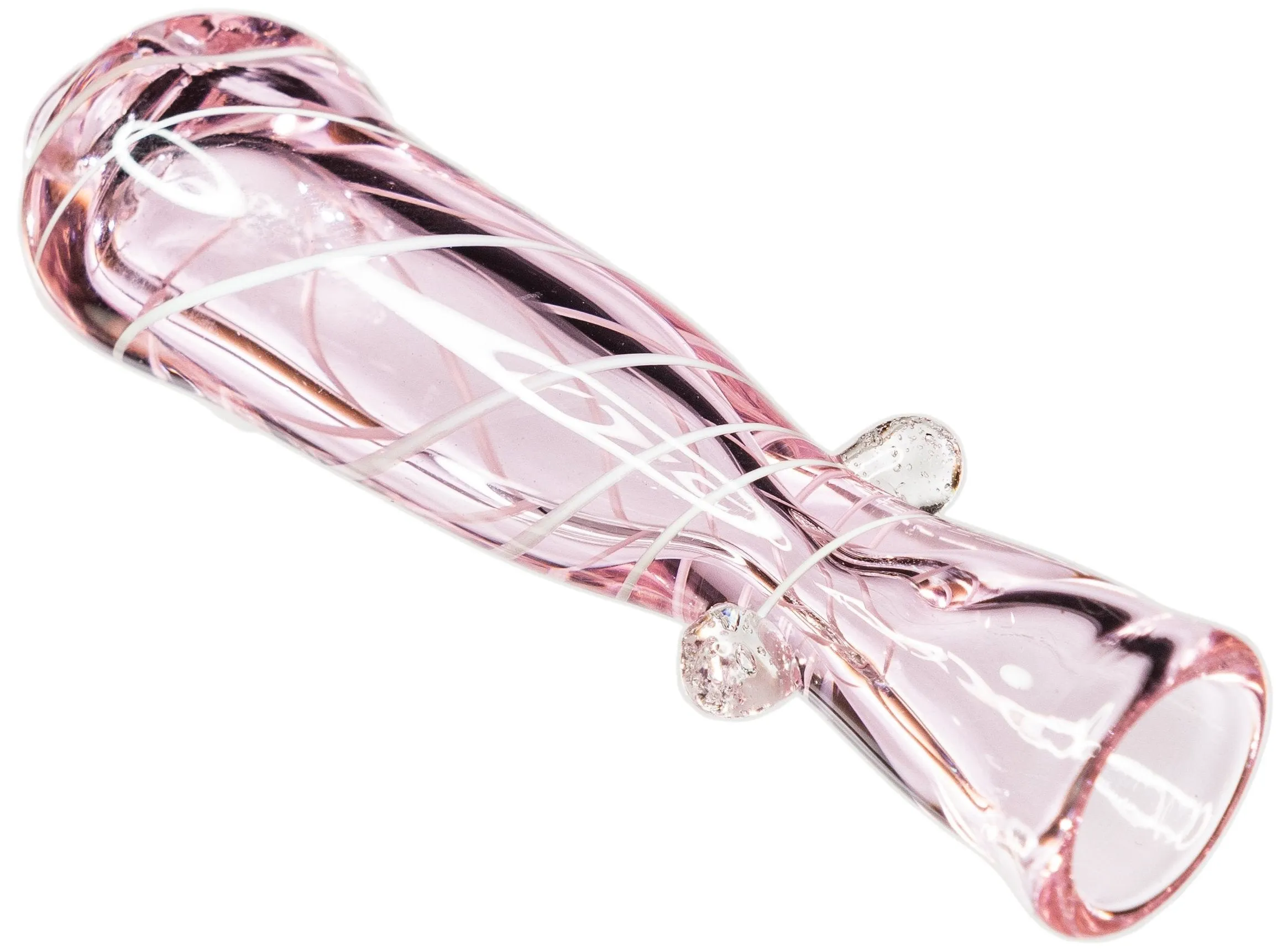 Pink Bow Glass Chillum