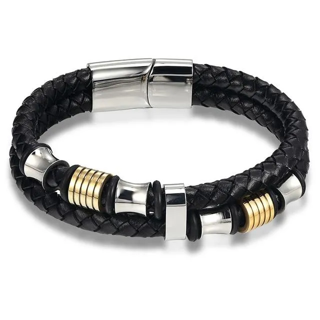 Ragnarok - Leather Stainless Steel Bracelets