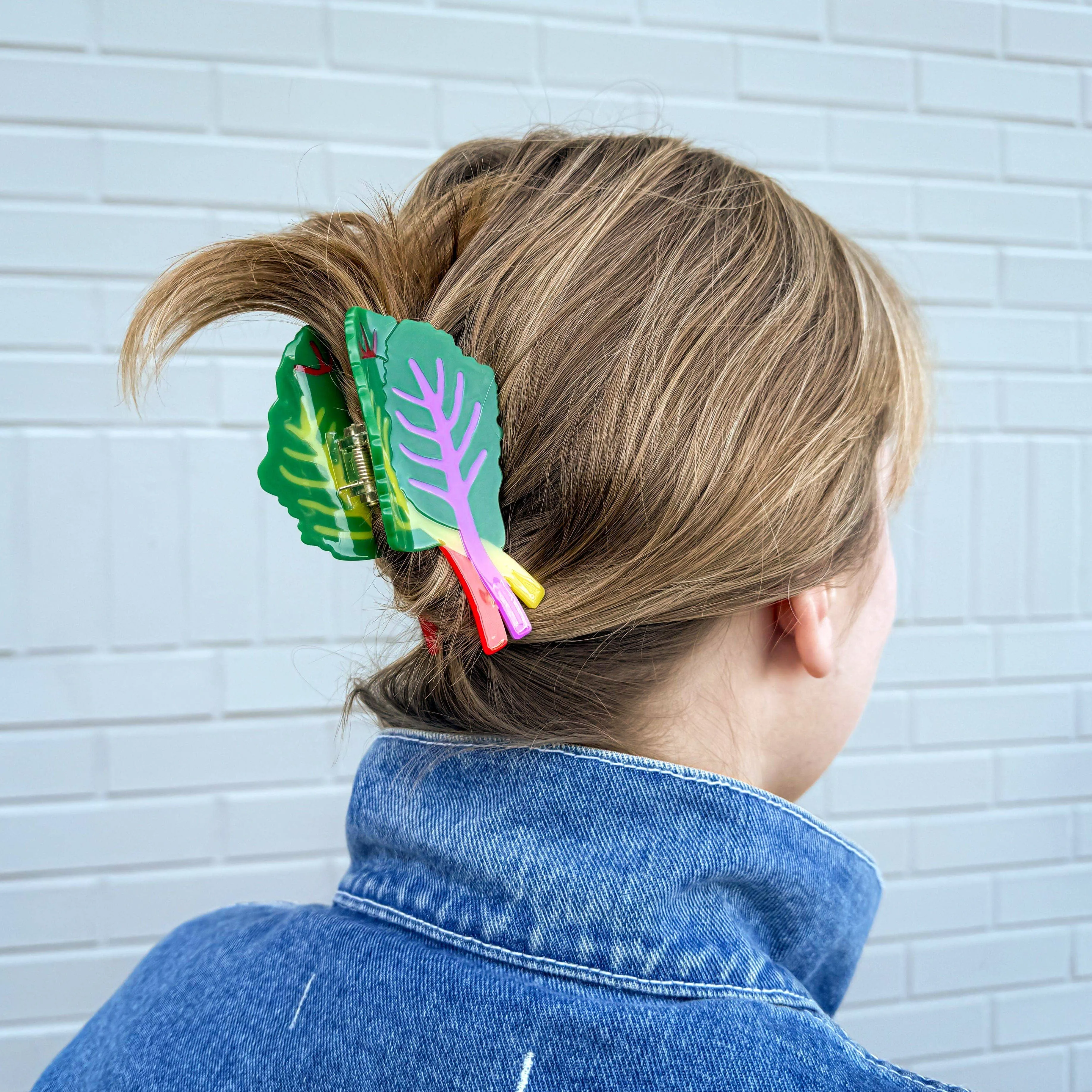 Rainbow Chard Hair Claw