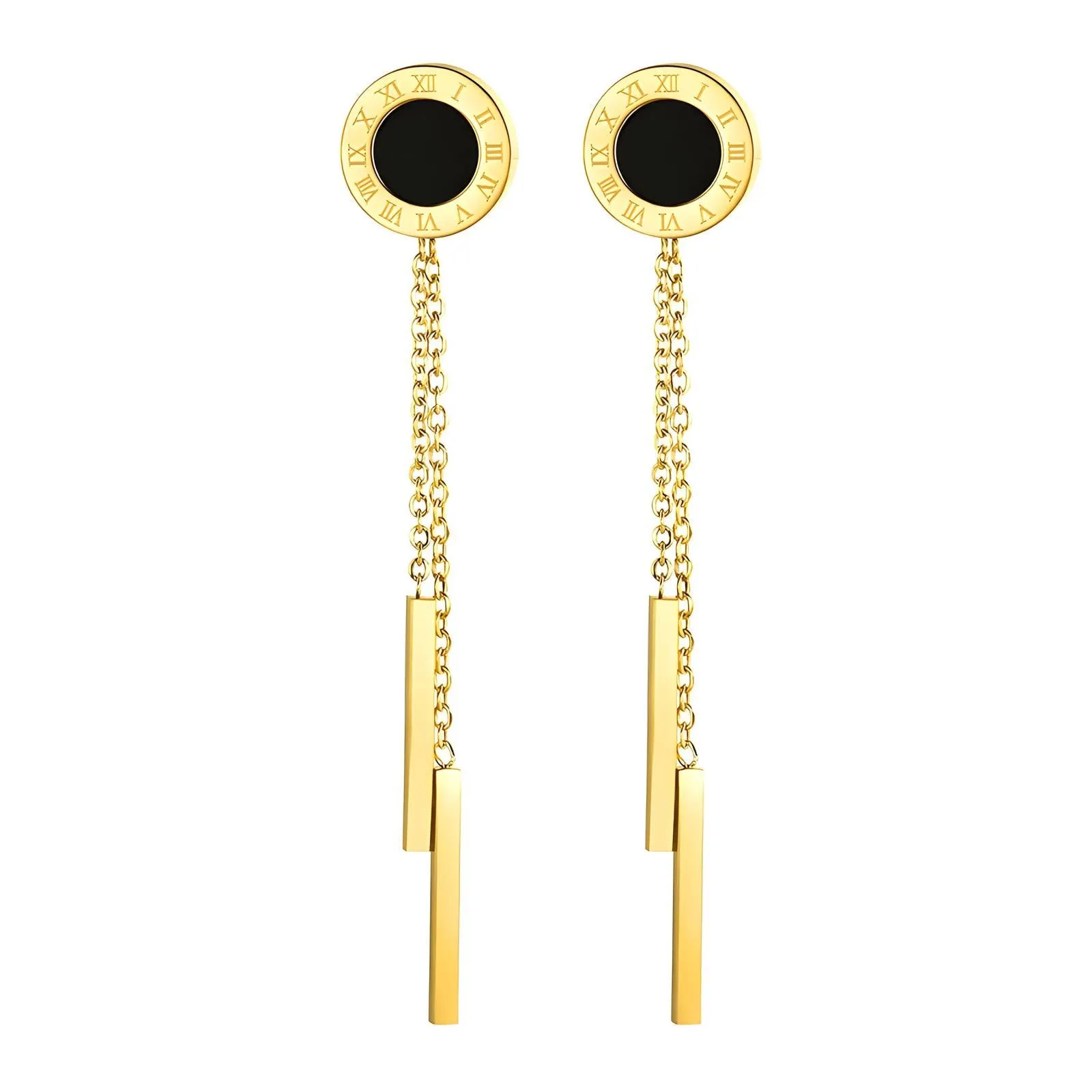 Reriti Intensity 18K gold plated Numeral Drop Earrings