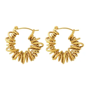 Reriti Intensity 18K gold plated Spiral Wire Earrings