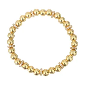 Rondelle Gold Ball Bracelets