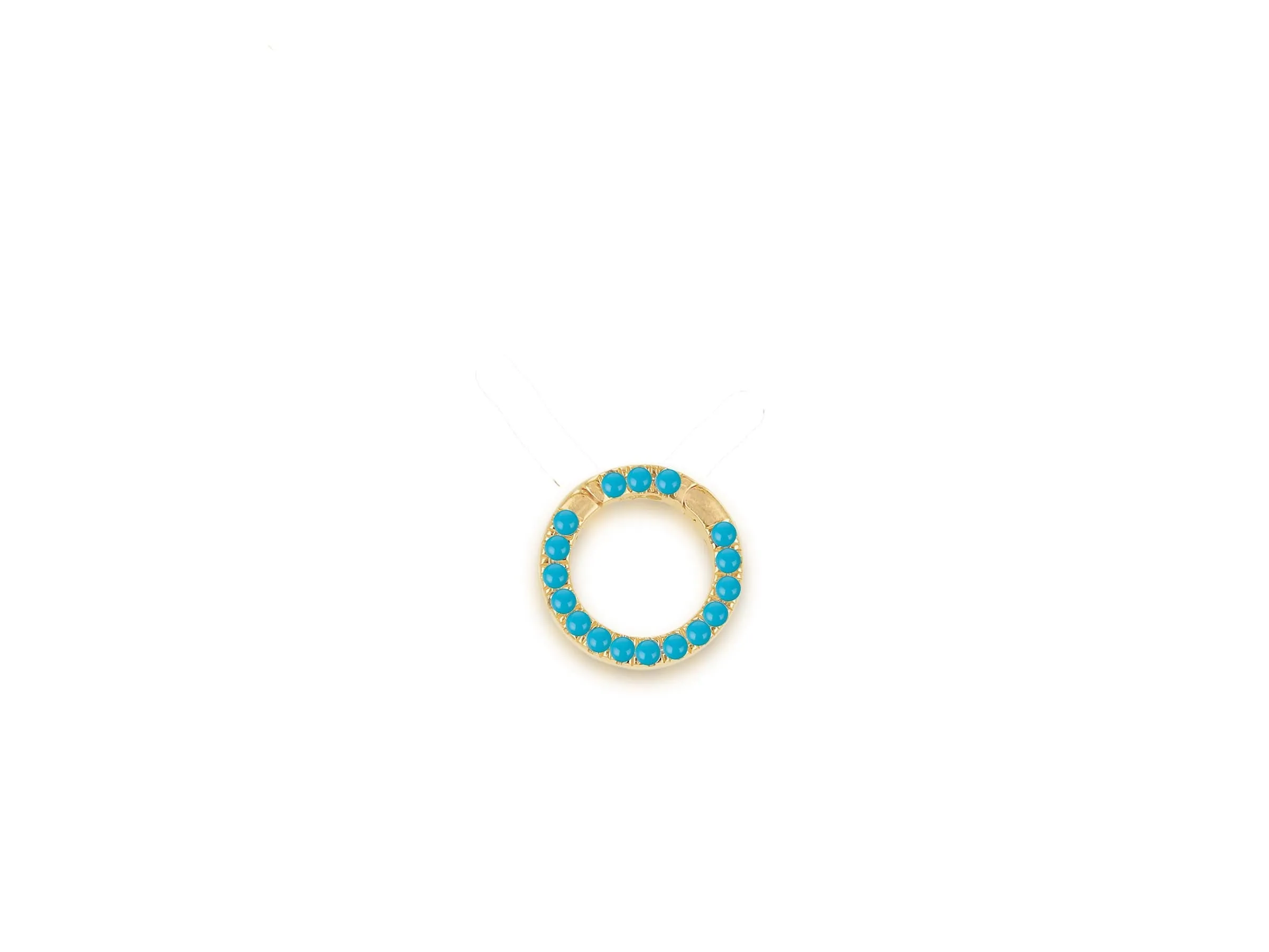 Round Turquoise Charm Clip