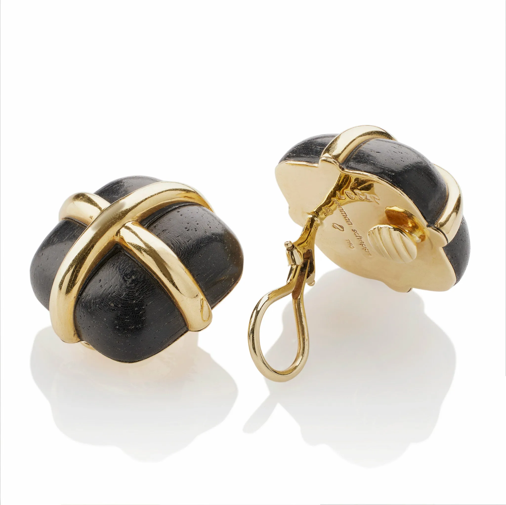 Seaman Schepps Rosewood Clip Earrings