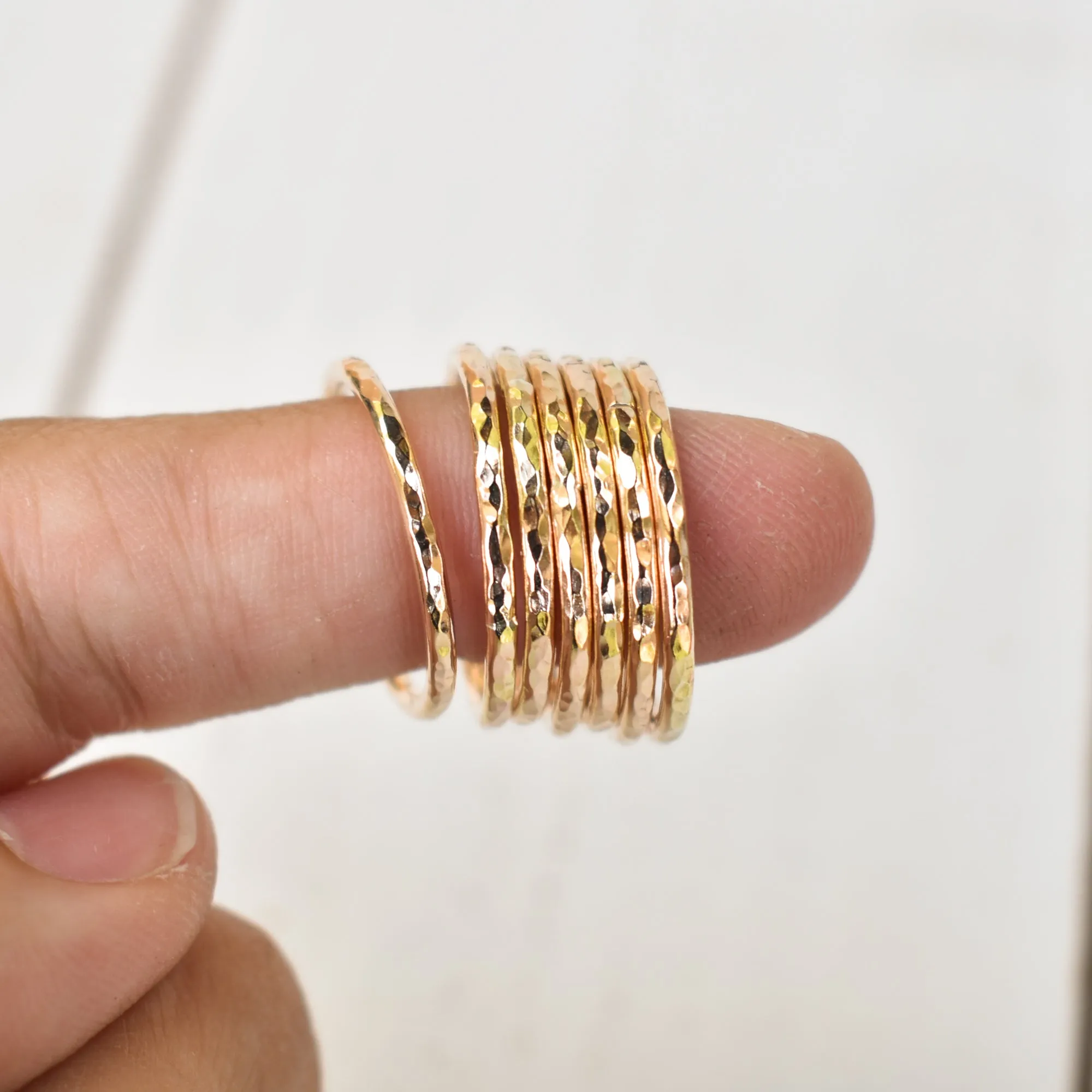 Set (Thick) - Monstera and Stacking Rings