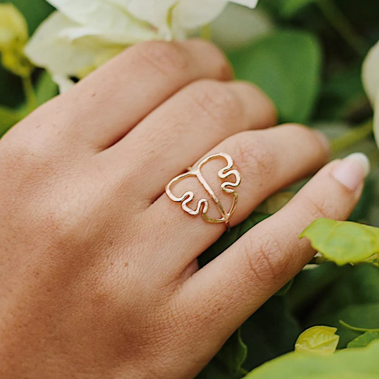 Set (Thick) - Monstera and Stacking Rings