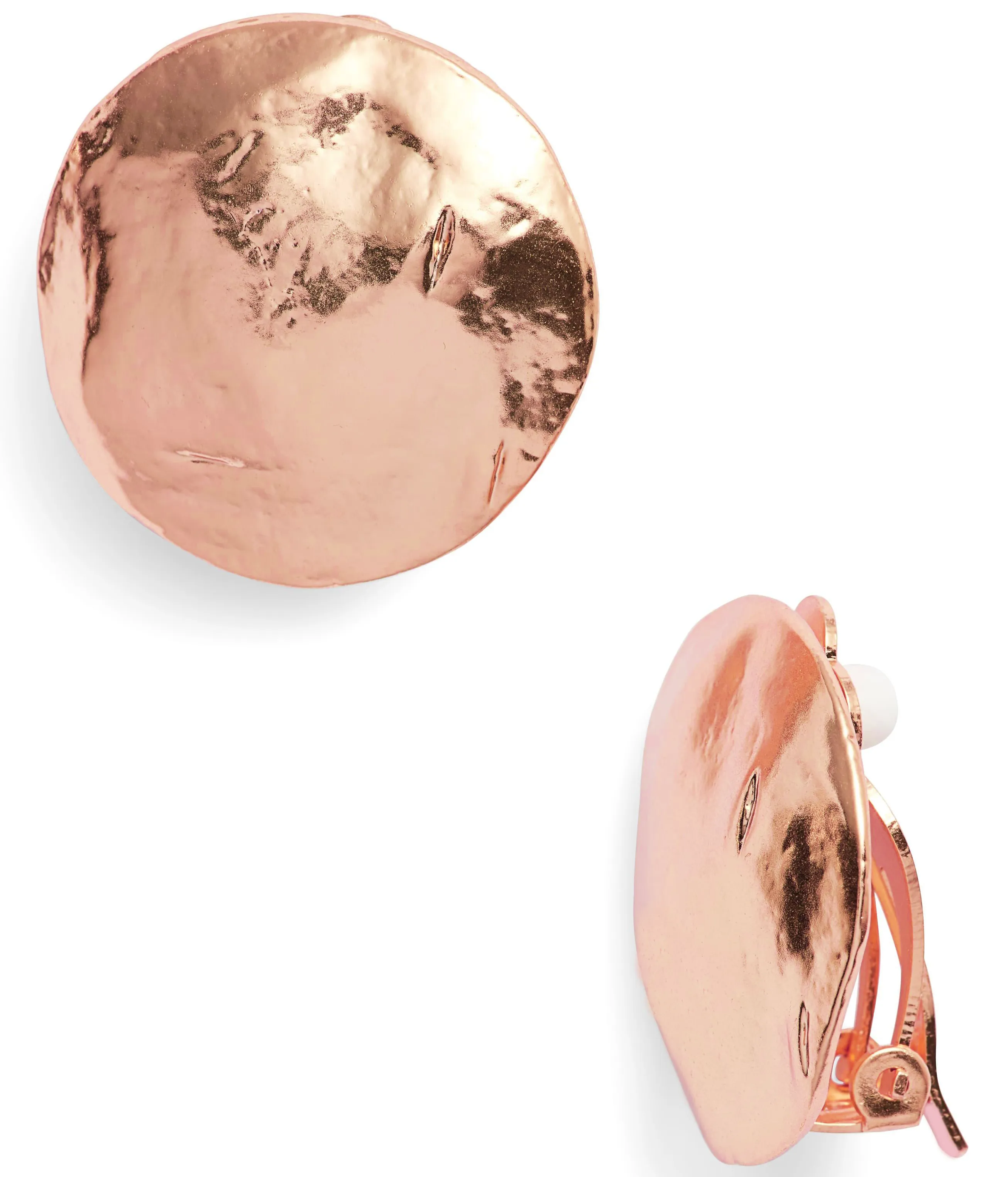 Shell disc clip-on Earrings