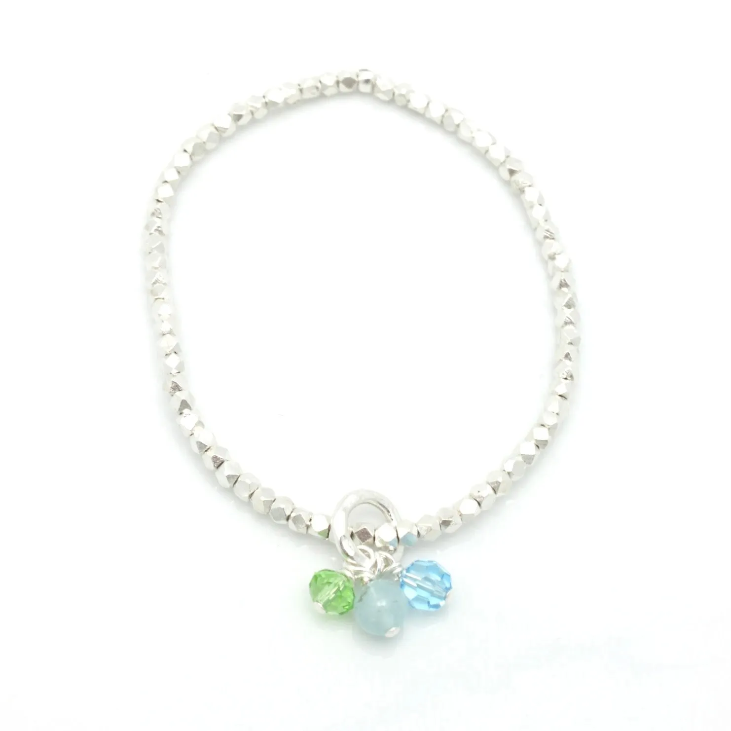 SILVER Birthstone Friendship Bracelets