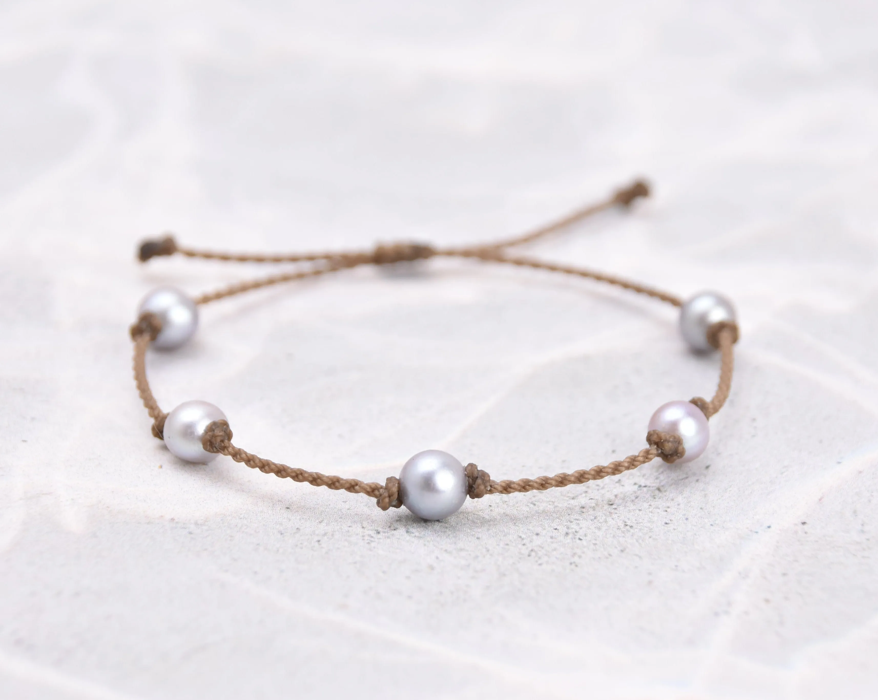 Silver Pearl Bracelets