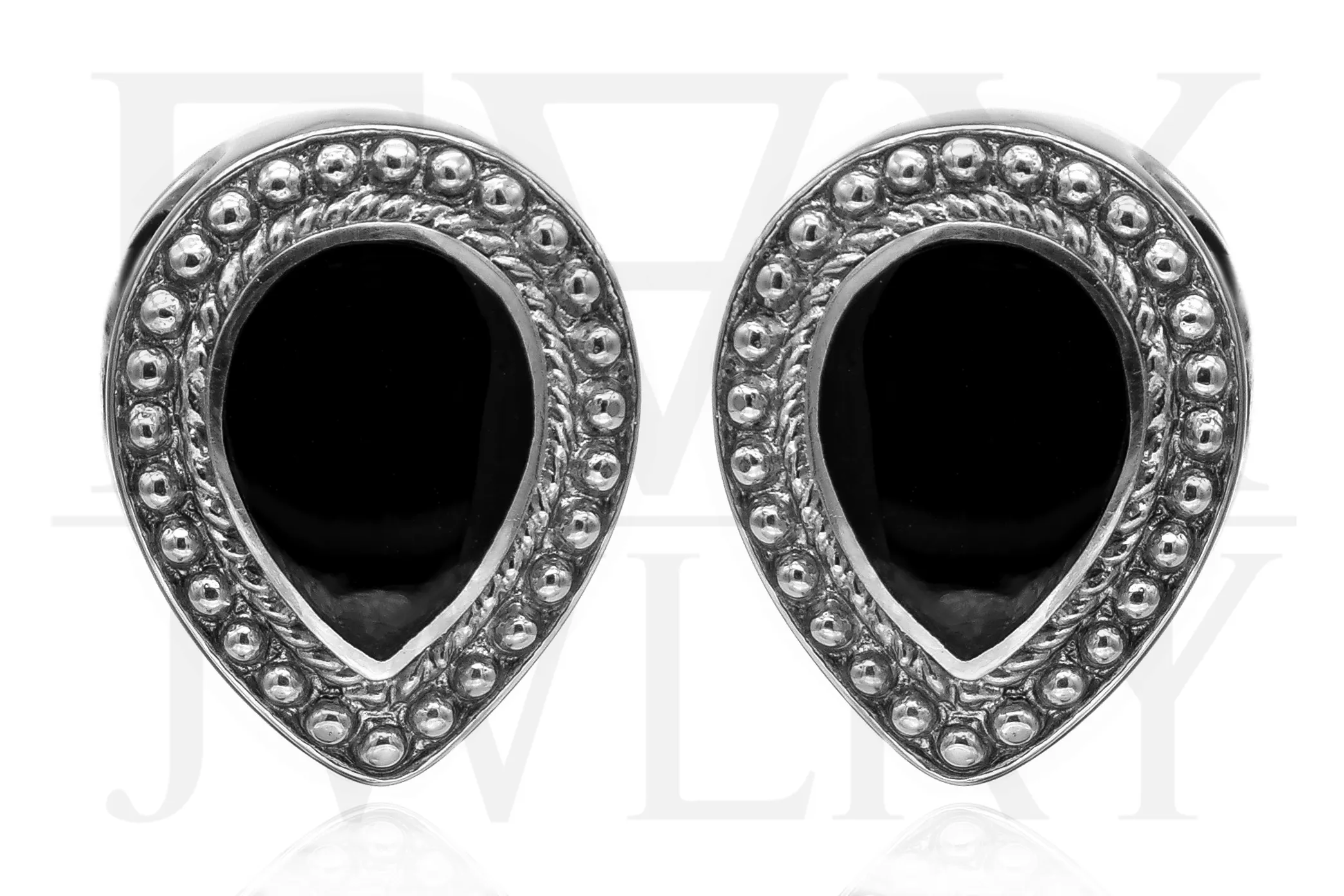 Silver Shell Teardrop Ear Weights