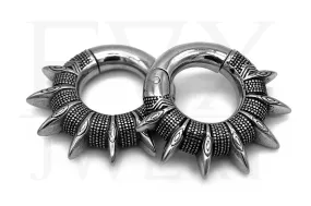 Silver Tribal Spike Ear Weights