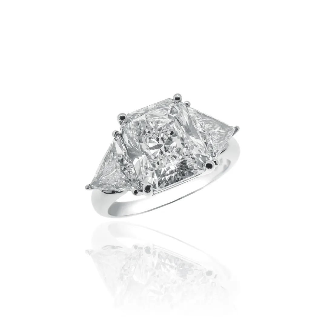 Square Radiant Cut Diamond Engagement Rings