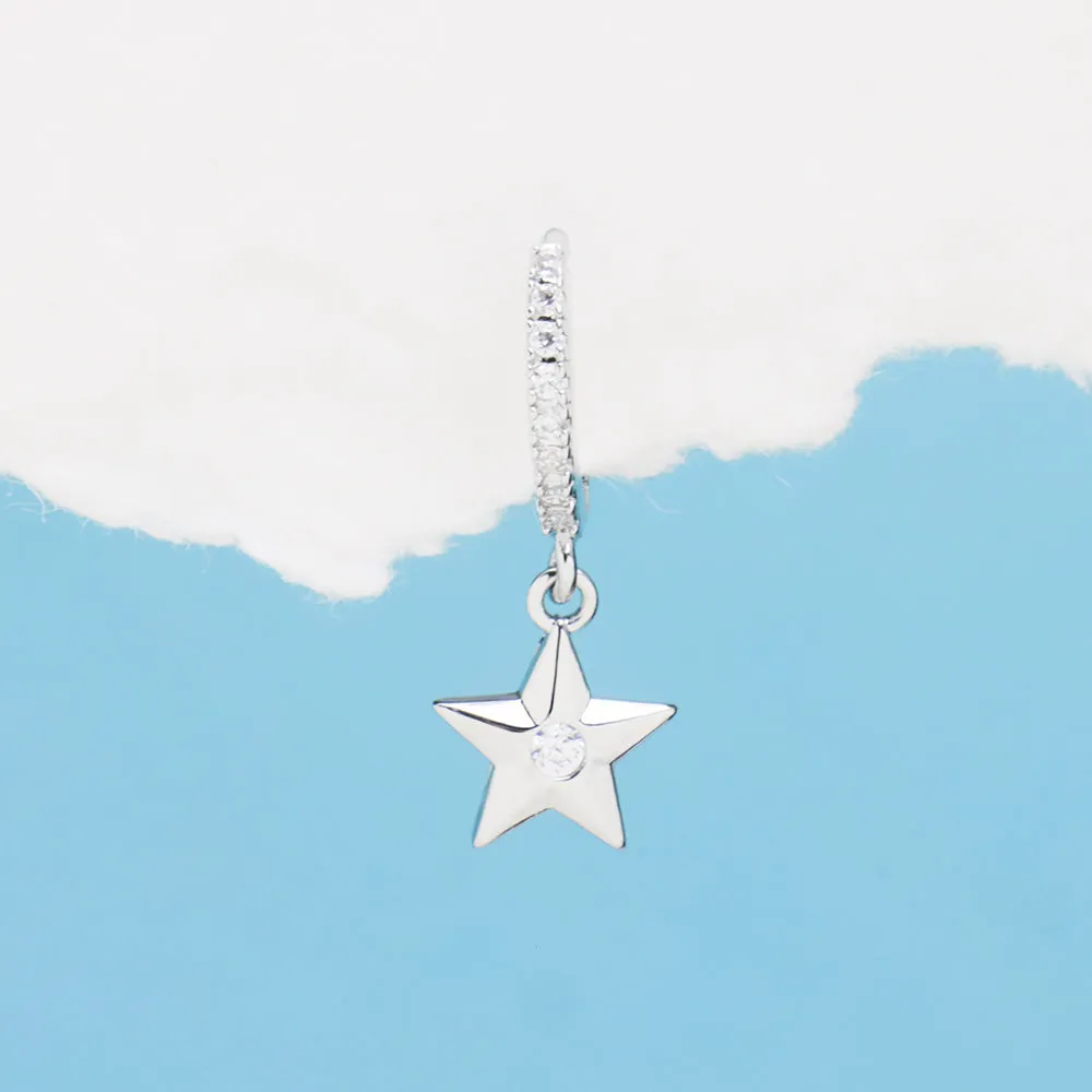 Star-shaped Drop Earring