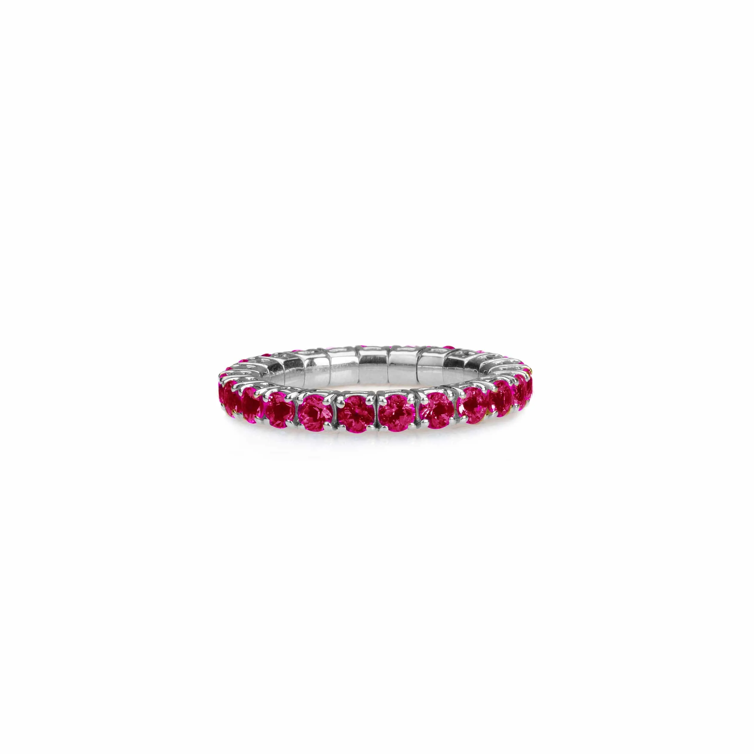 Stretch & Stack Ruby Eternity Rings, .6-3.0 Carats