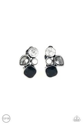 Super Superstar Black Clip-On-Earrings