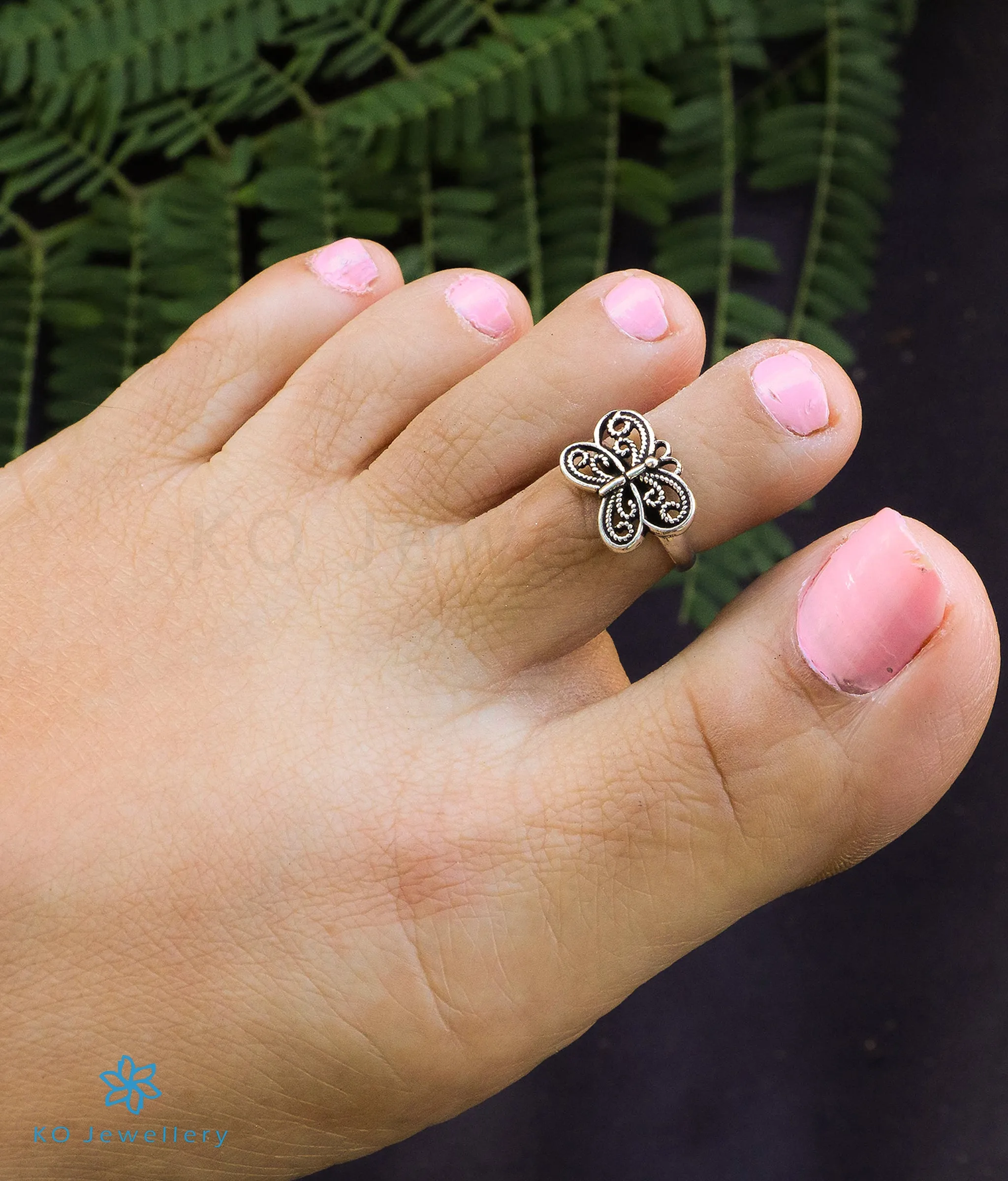 The Pretty Butterfly Silver Toe-Rings