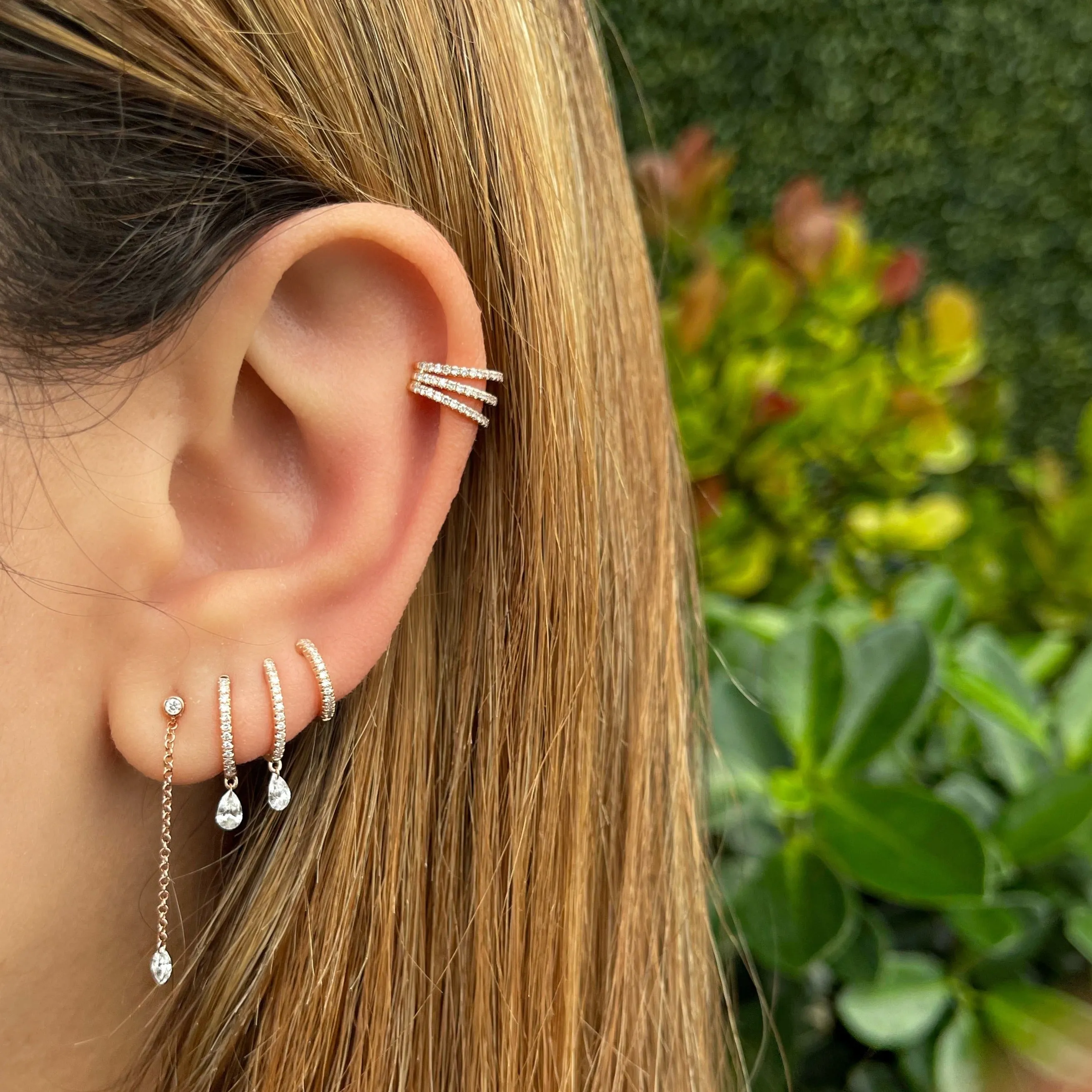 Triple Claw Pave Ear Cuff