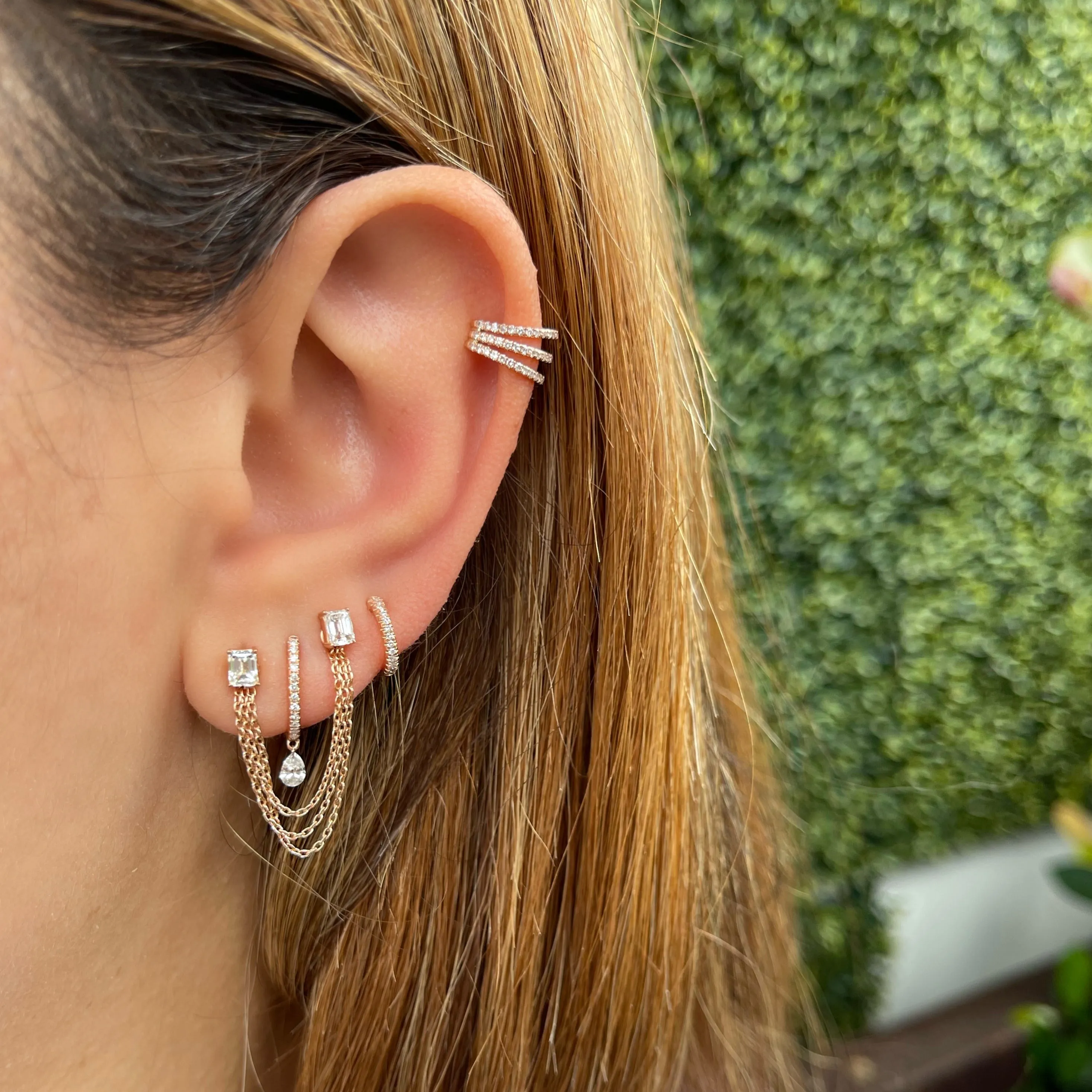 Triple Claw Pave Ear Cuff