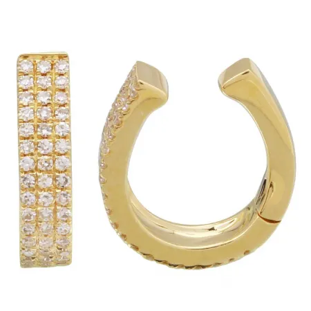 Triple Diamond Pave Ear Cuff