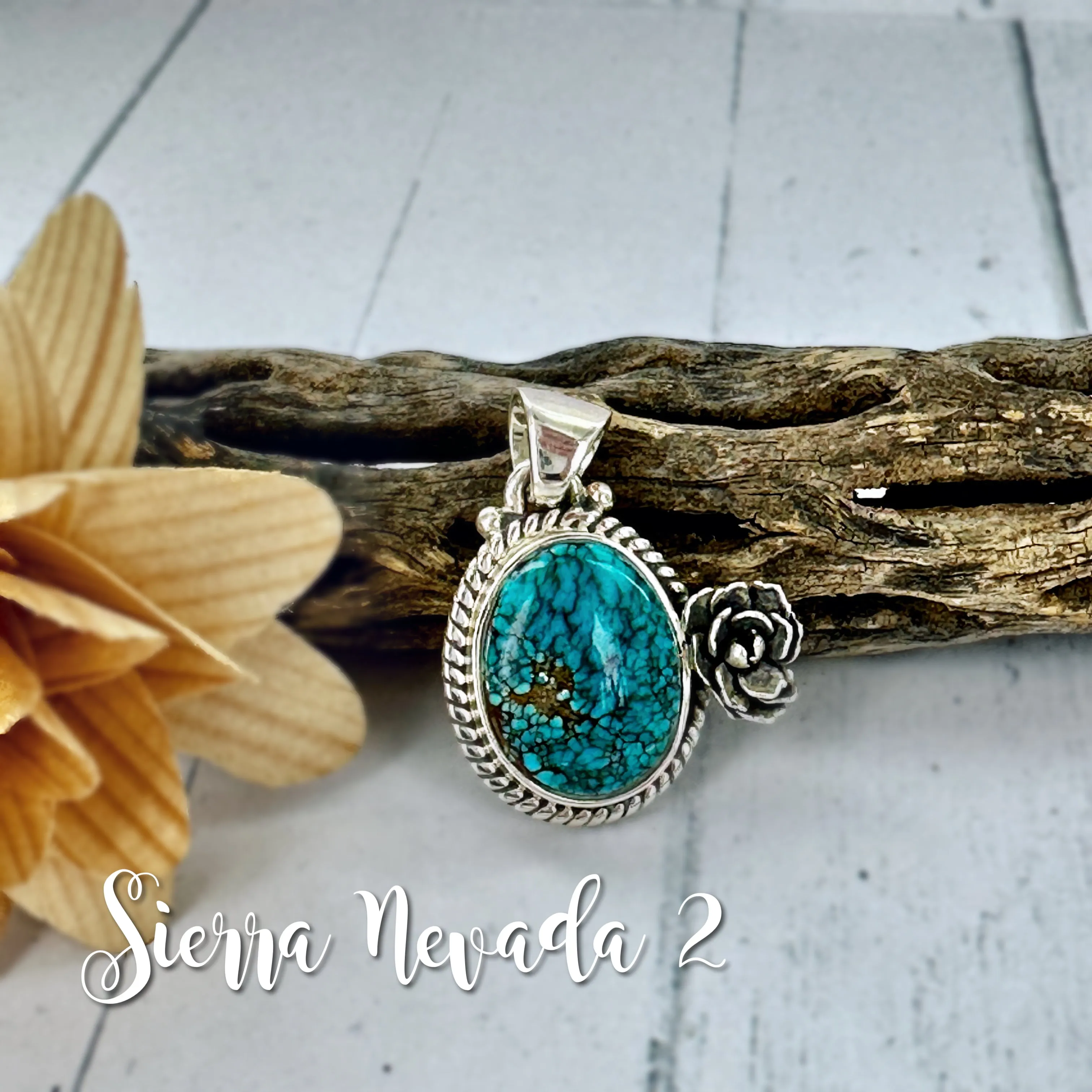 Turquoise & Succulents Pendant