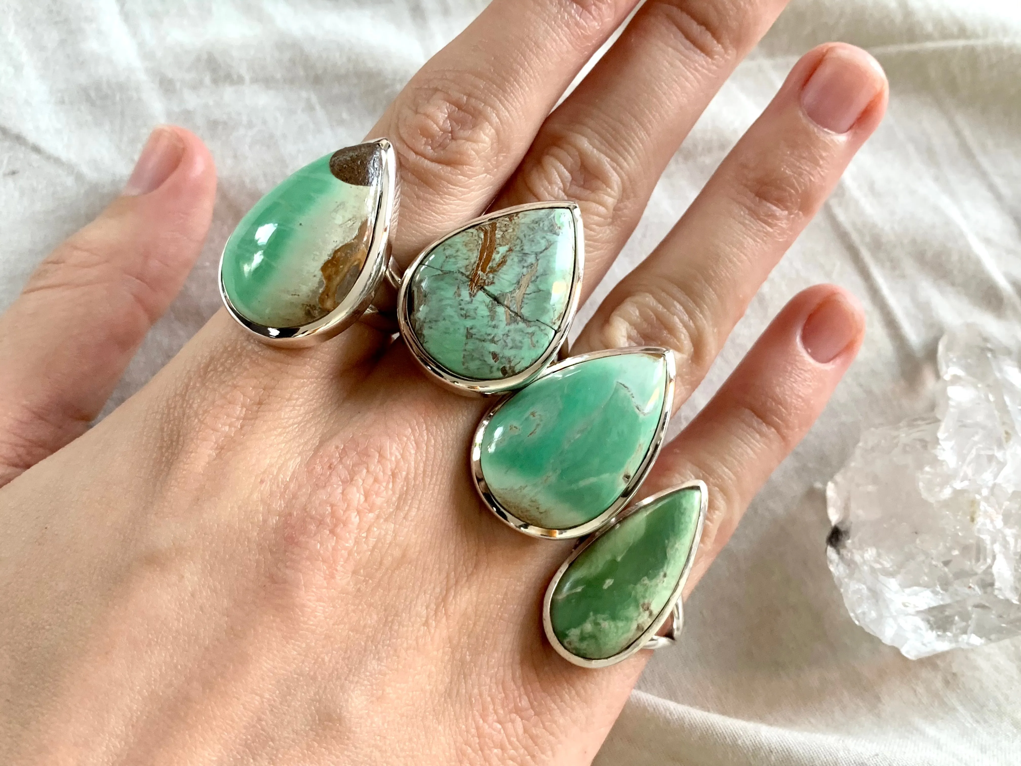 Variscite Akoni Rings - Teardrop (One of a kind)