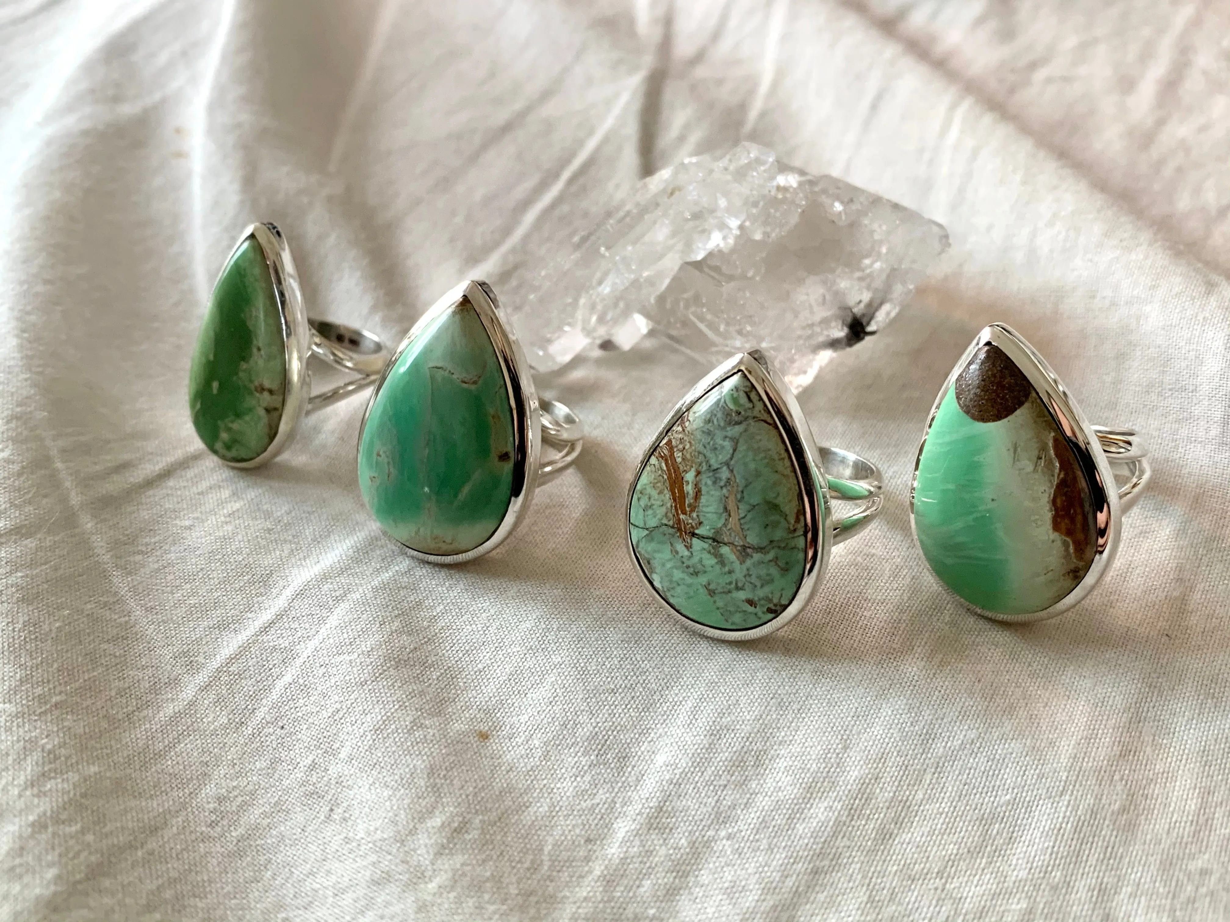 Variscite Akoni Rings - Teardrop (One of a kind)