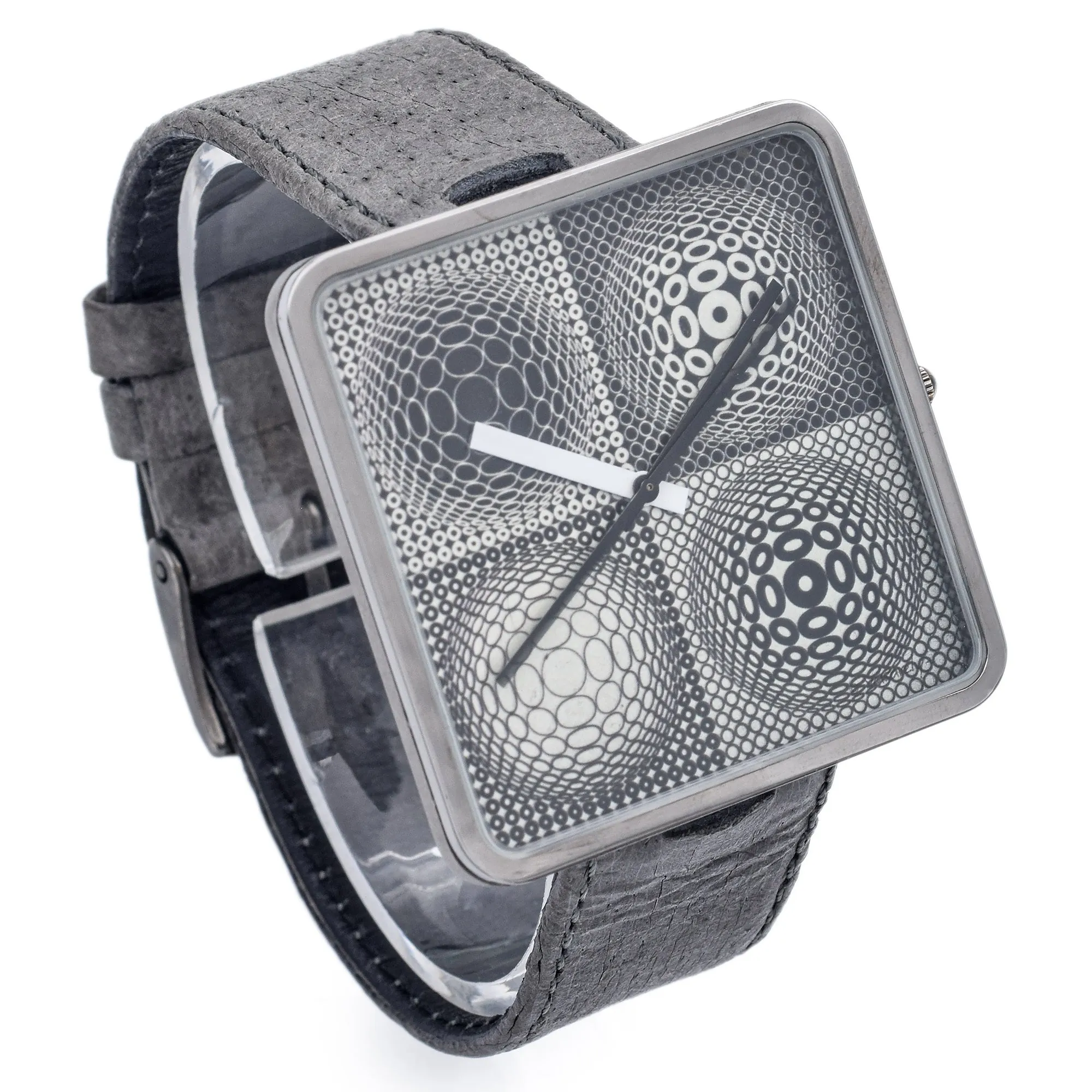 Vasarely for Bulova Four Squares/Four Spheres Quartz Artist's Men's Watch 40 mm