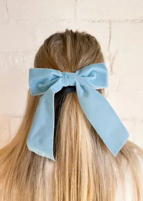 Velvet Blue Bow